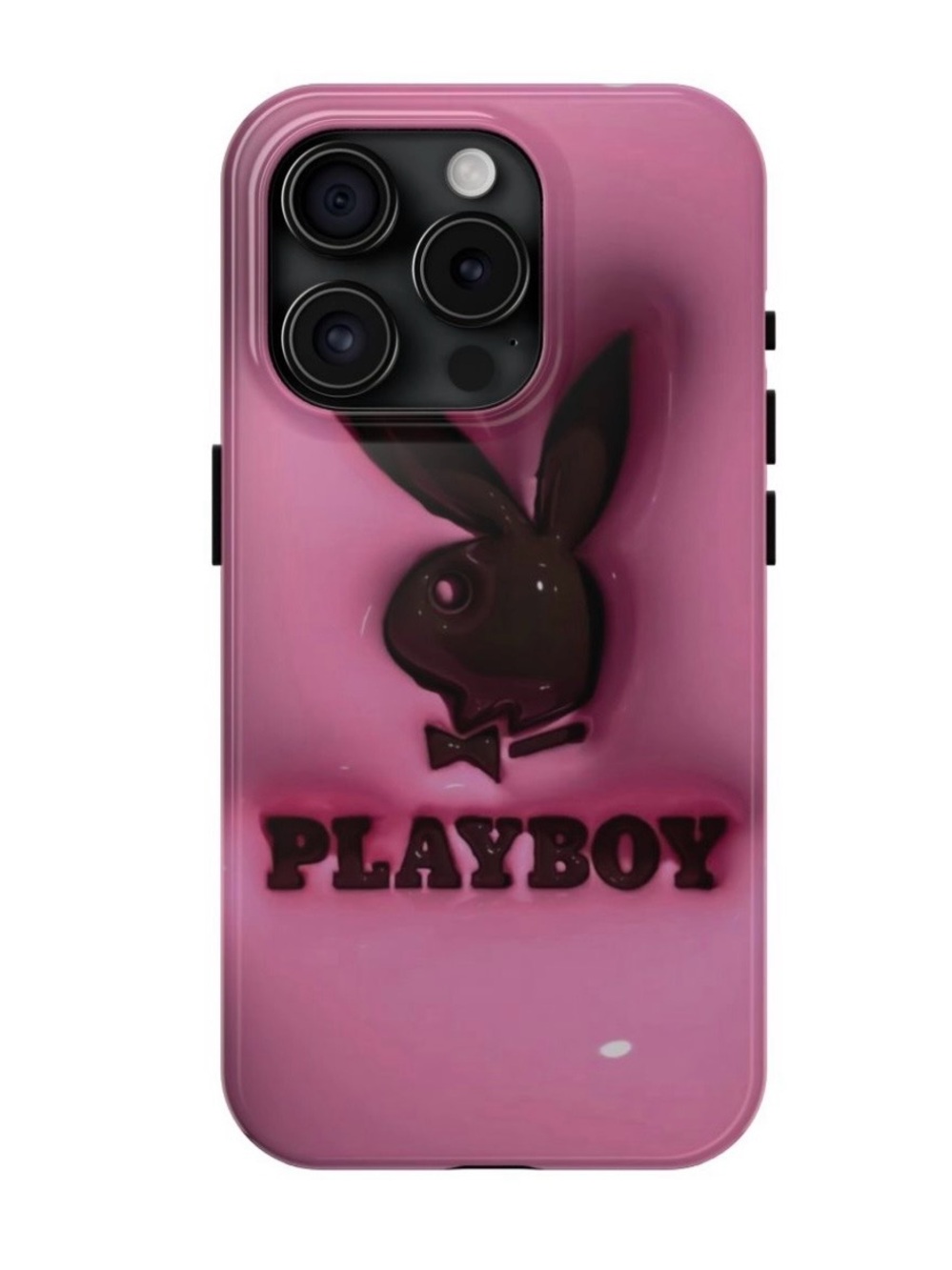 PLAYBOY Pink iPhone Case with Black Logo